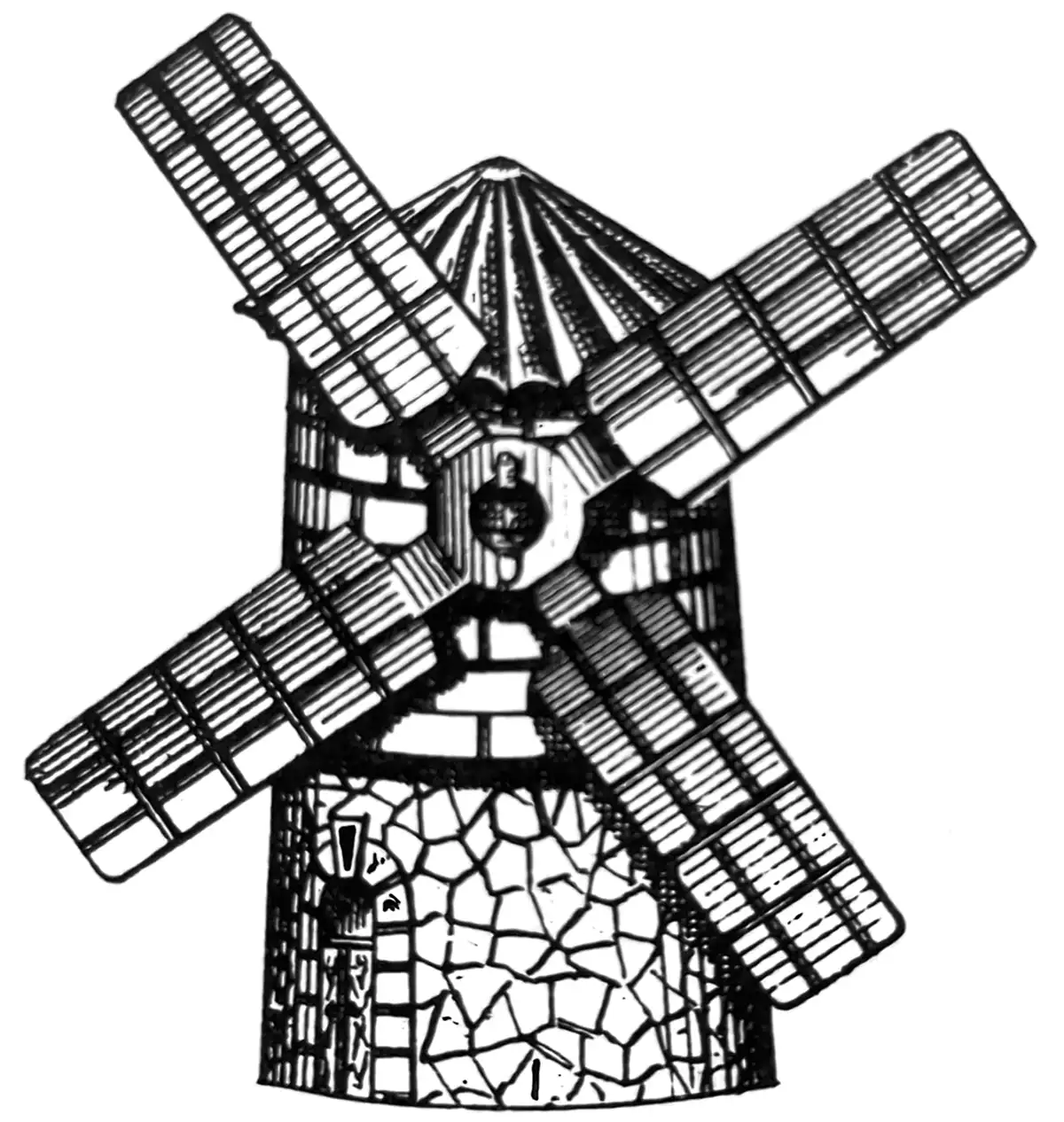 Anton Reiche Form – Illustration – Windmühle