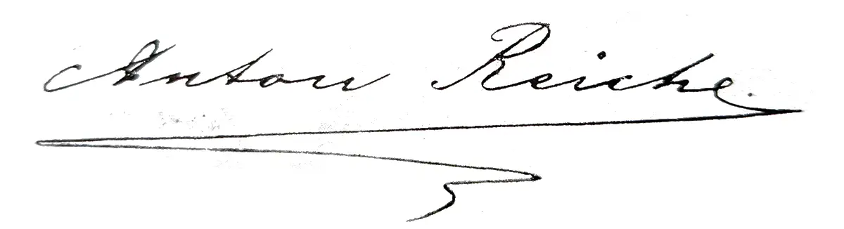 Anton Reiche Unterschrift